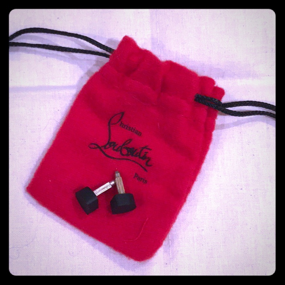 🆕Christian Louboutin Heel Taps with Red Pouch